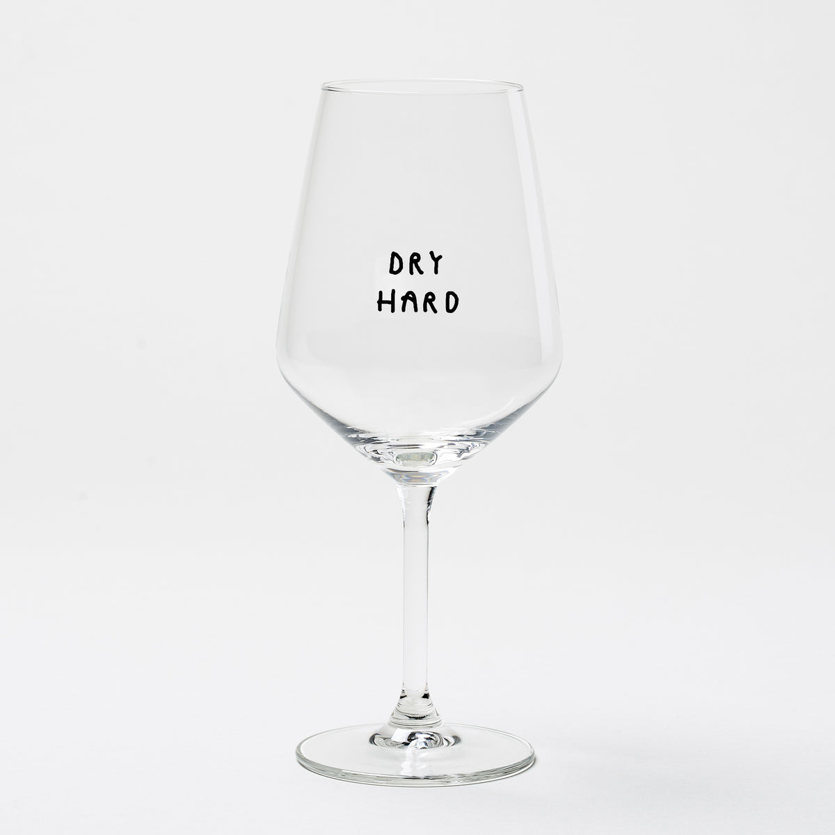 "Dry Hard" Weinglas