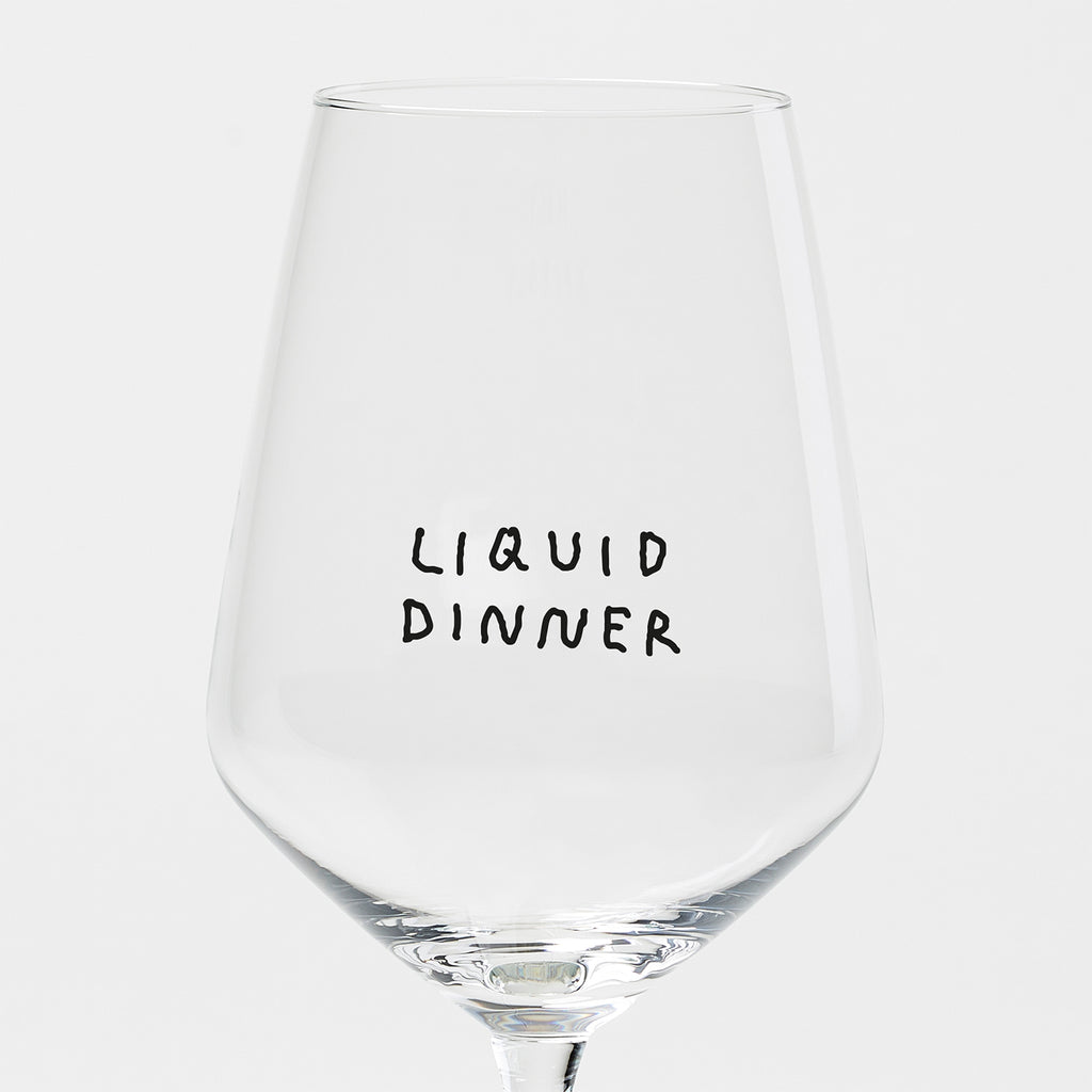 "Liquid Dinner" Weinglas