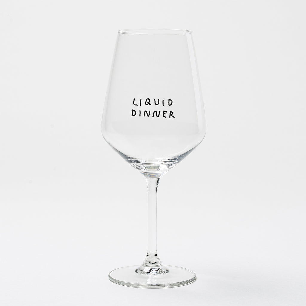 "Liquid Dinner" Weinglas