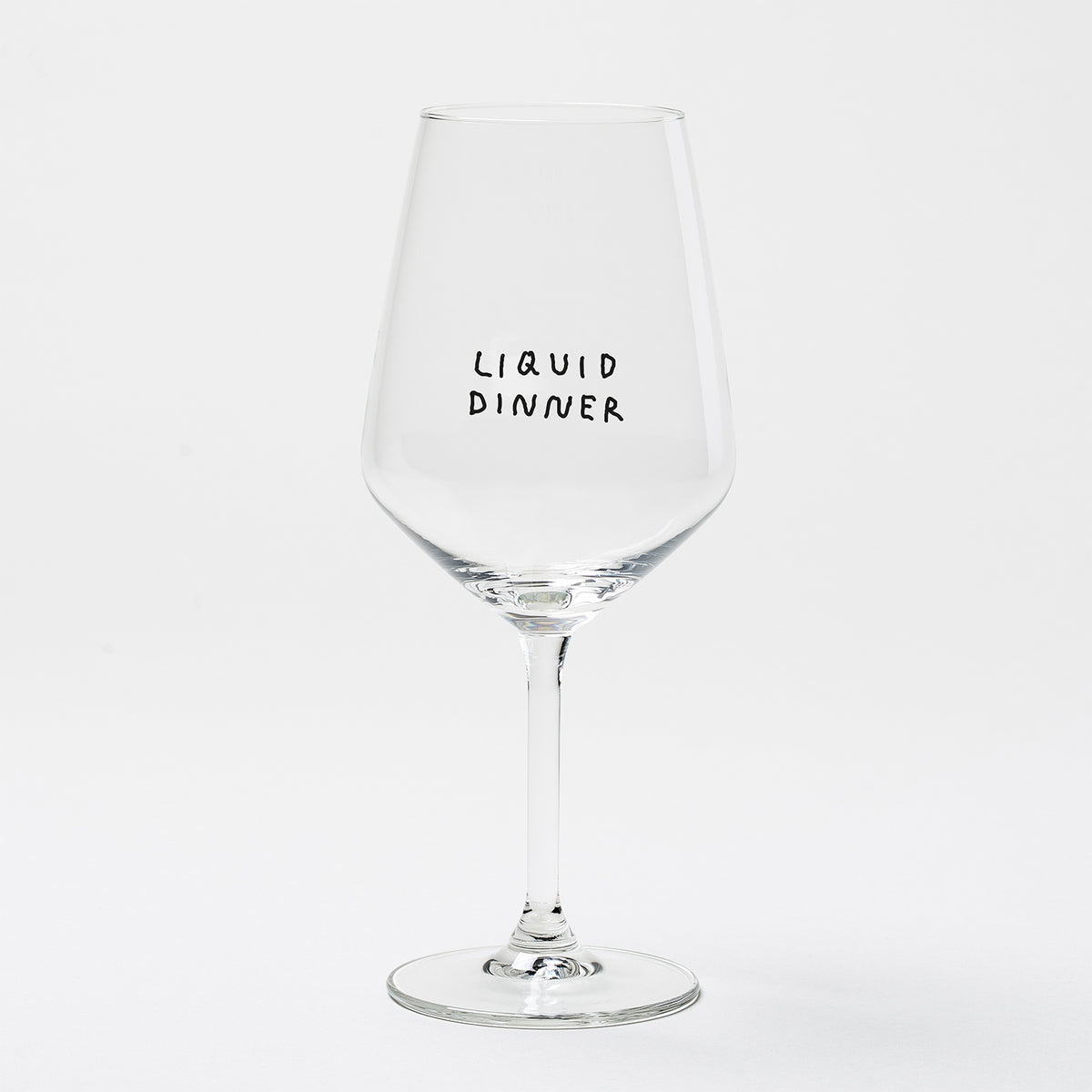 "Liquid Dinner" Weinglas