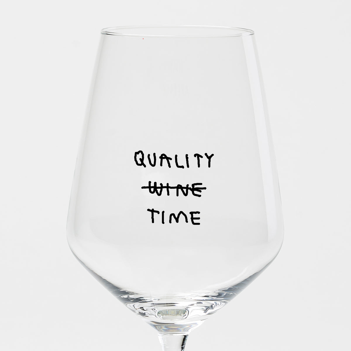 "Quality Time" Weinglas