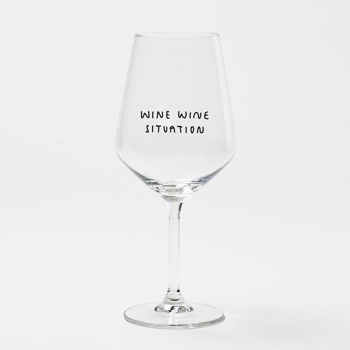 "Wine Wine Situation" Weinglas