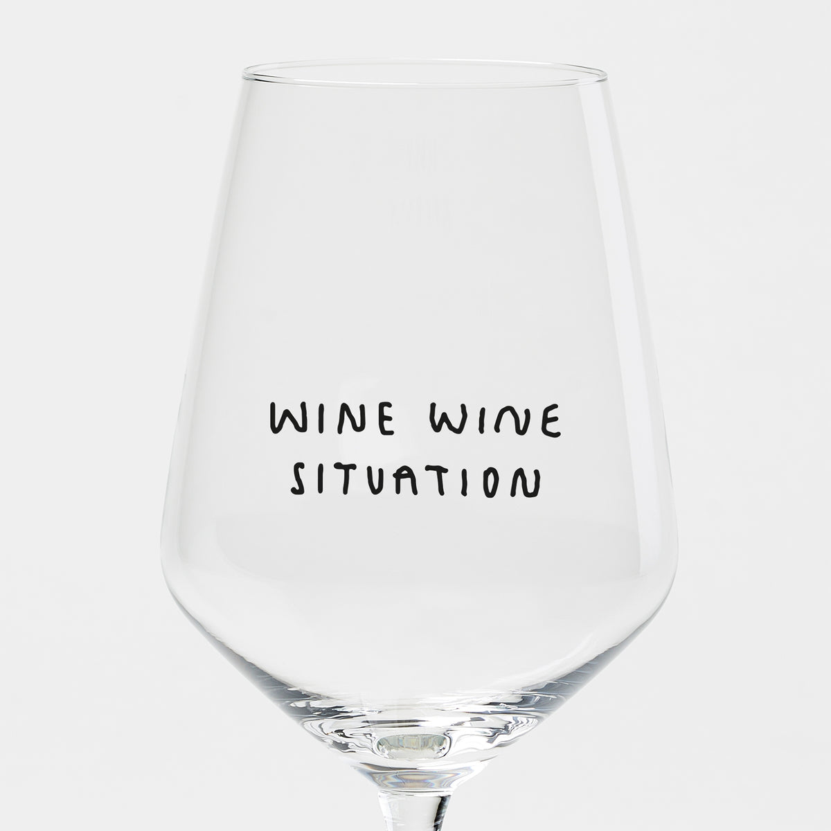 "Wine Wine Situation" Weinglas